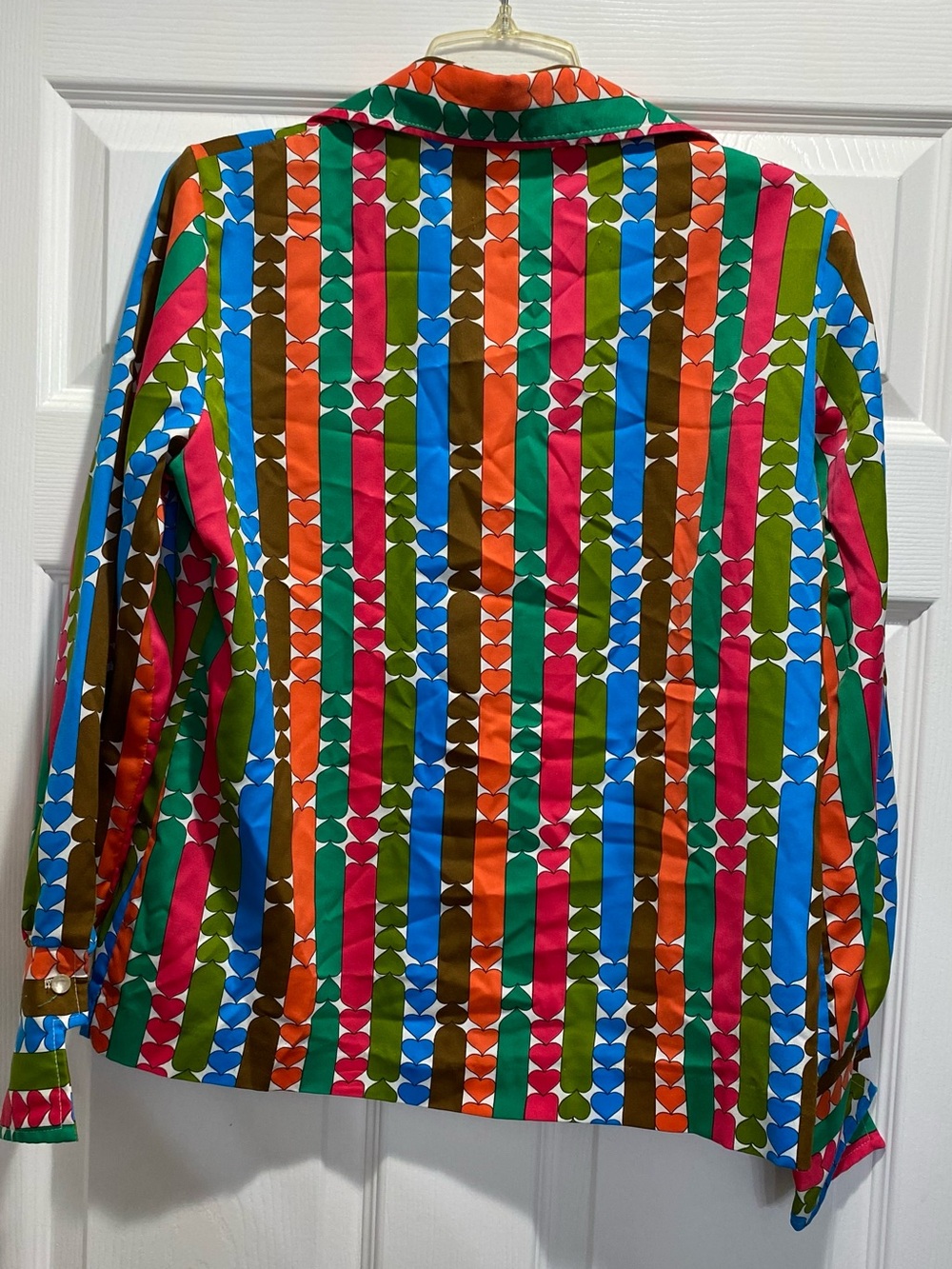 Pykettes Retro Multicolor Geometric Button-Down Shirt - Picture 3 of 6